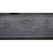 Sarcophagus, solar disc between two asymmetrical crosses